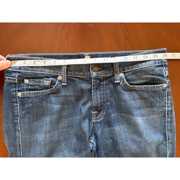 7 For All Mankind SFAM Y2K Bootcut Jeans Low Rise Medium Wash Size 29 - Picture 6 of 12